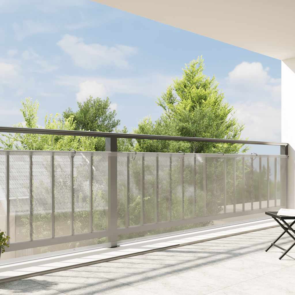 Vidaxl doorzichtige zeildoek met zeilringen 1x12m polyethyleen