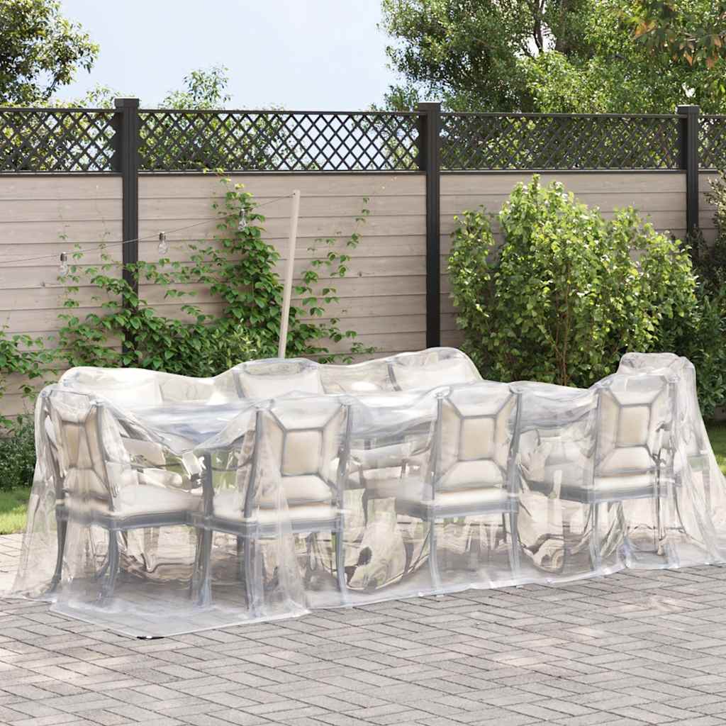 Vidaxl doorzichtige zeildoek met zeilringen 2x5 m polyethyleen