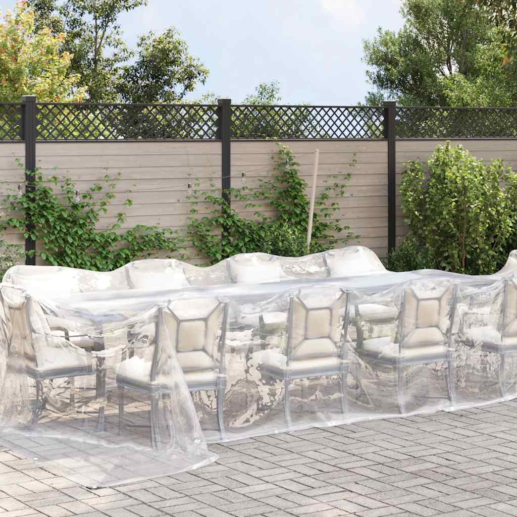 Vidaxl doorzichtige zeildoek met zeilringen 5x6m polyethyleen
