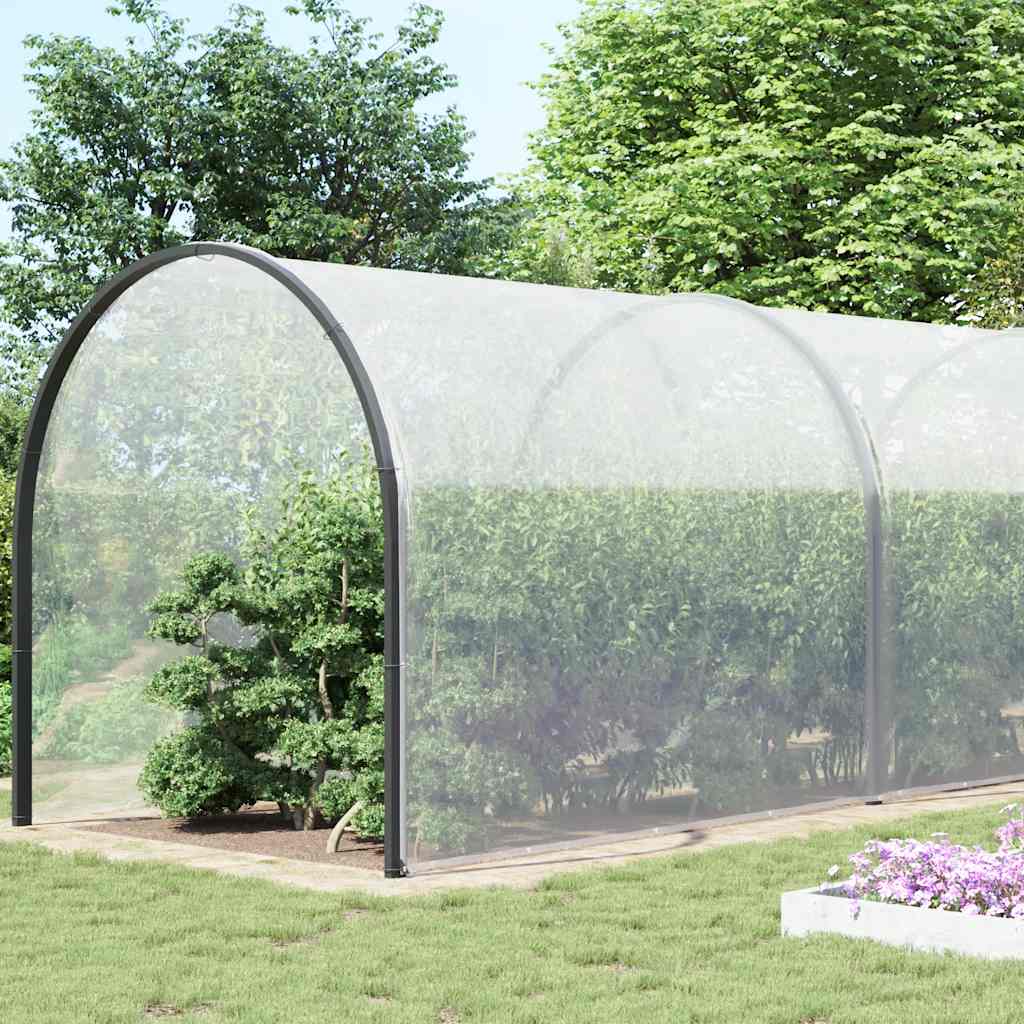 Vidaxl doorzichtige zeildoek met zeilringen 10x10 m polyethyleen