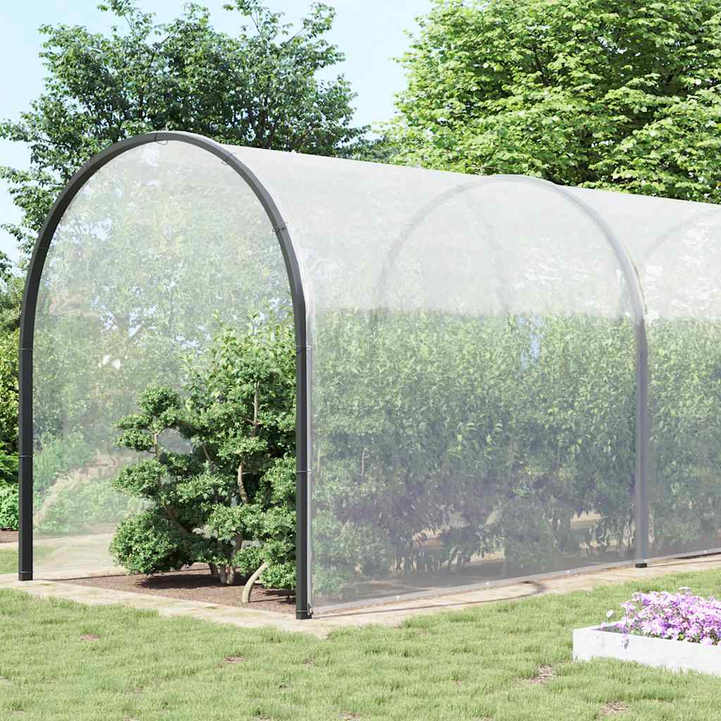 Vidaxl doorzichtige zeildoek met zeilringen 10x12m polyethyleen