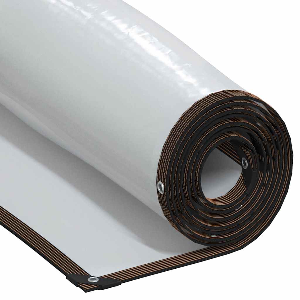 Vidaxl doorzichtige zeildoek met zeilringen 2x12m polyethyleen
