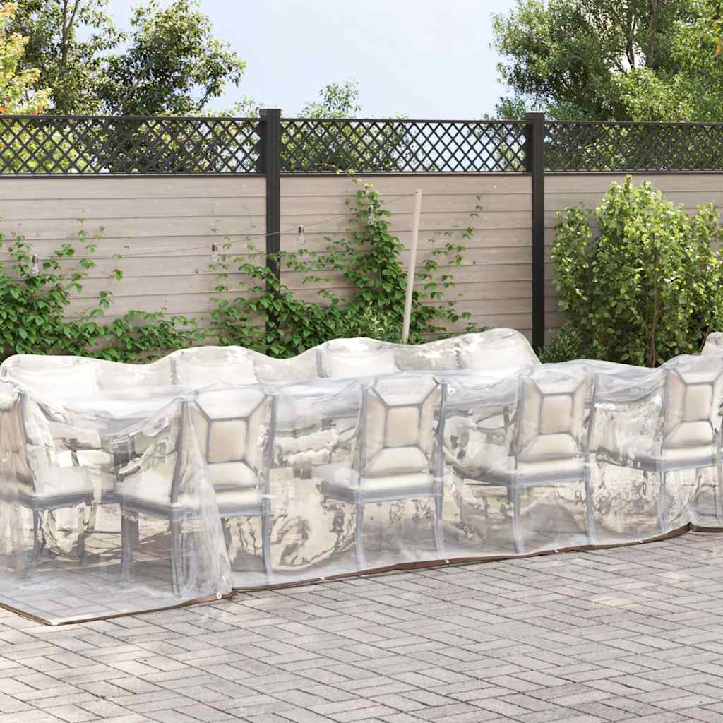 Vidaxl doorzichtige zeildoek met zeilringen 3x6m polyethyleen