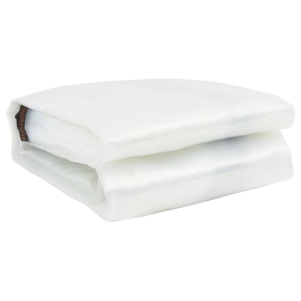 Vidaxl doorzichtige zeildoek met zeilringen 6x6m polyethyleen