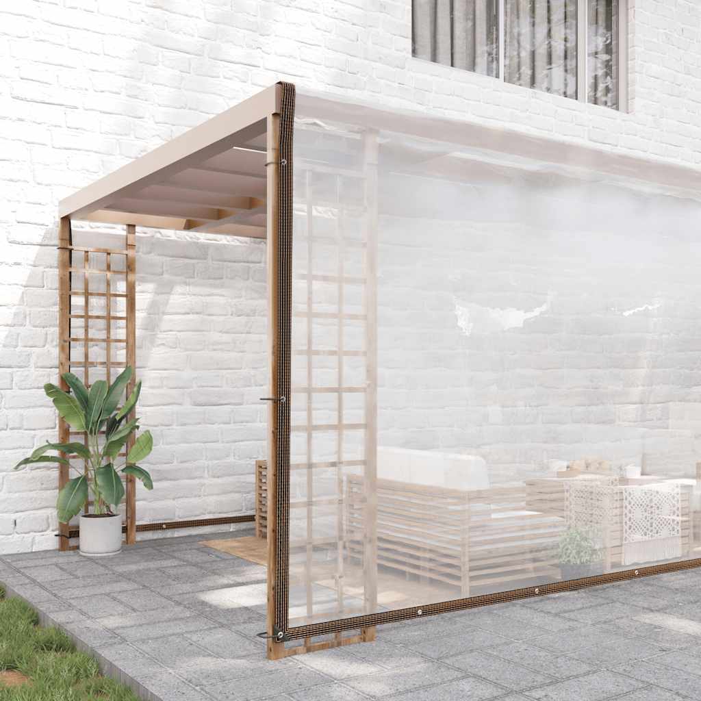 Vidaxl doorzichtige zeildoek met zeilringen 8x12m polyethyleen