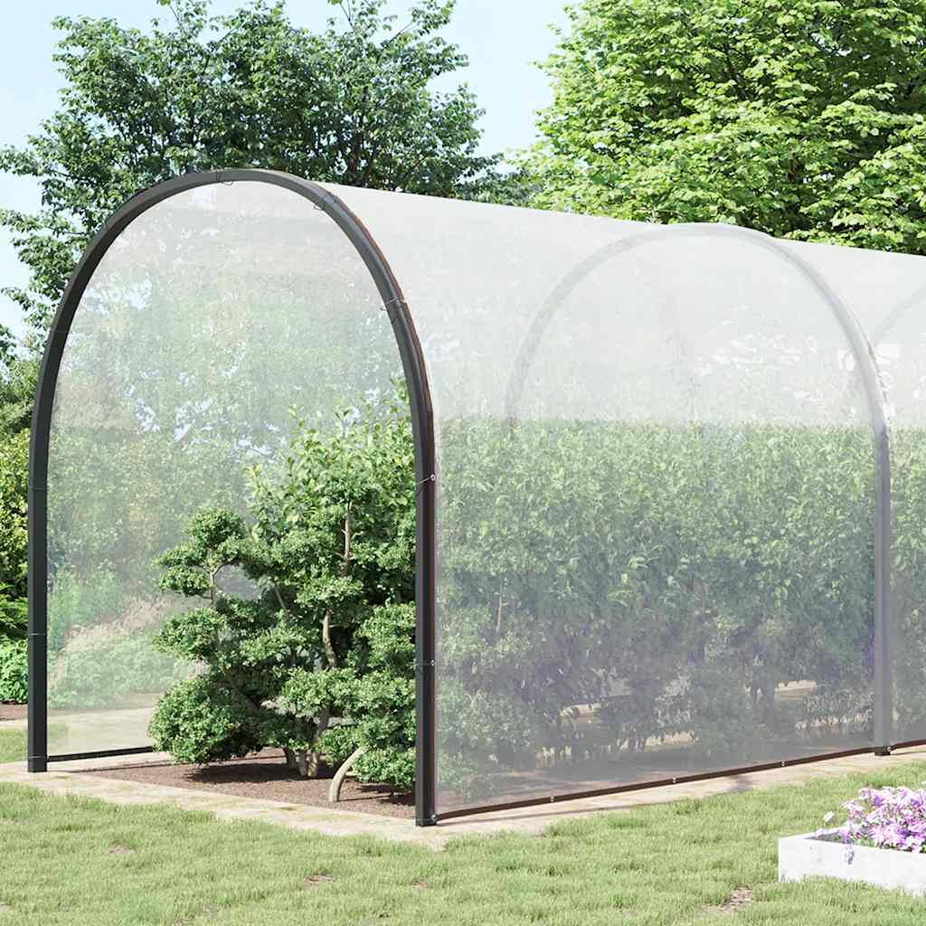 Vidaxl doorzichtige zeildoek met zeilringen 10x12 m polyethyleen