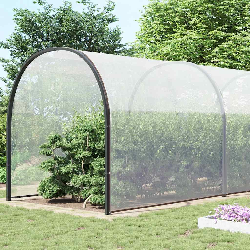 Vidaxl doorzichtige zeildoek met zeilringen 12x12m polyethyleen