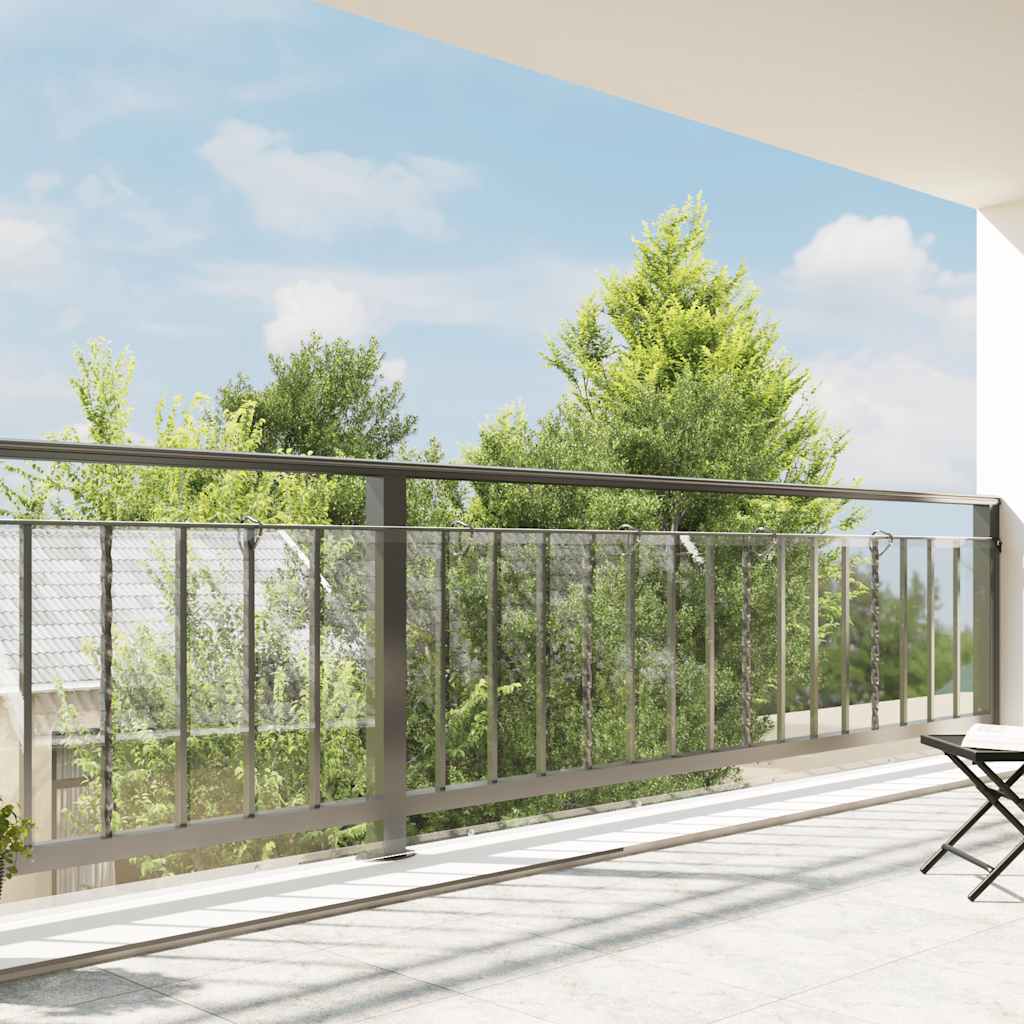 Vidaxl doorzichtige zeildoek met zeilringen 1x10m pvc