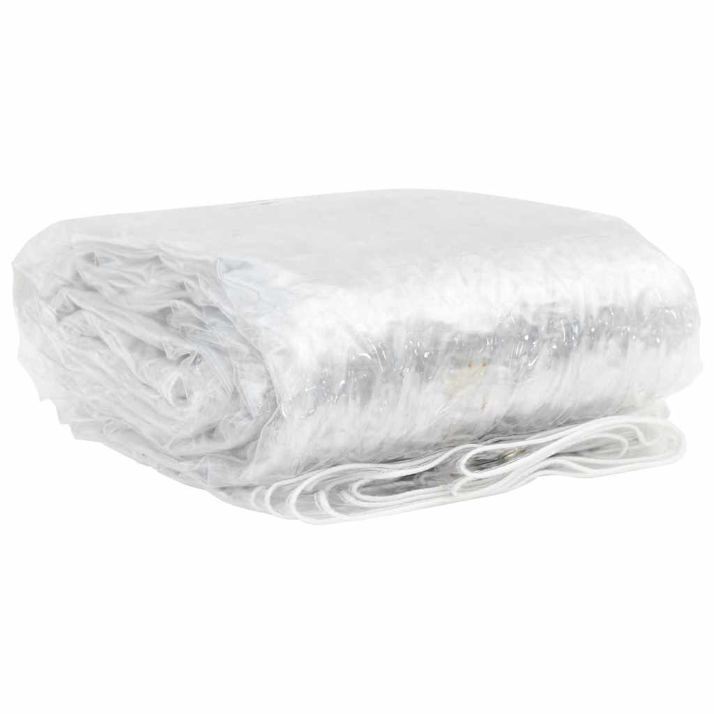 Vidaxl doorzichtige zeildoek met zeilringen 2x10m pvc