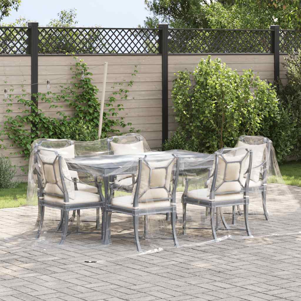 Vidaxl doorzichtige zeildoek met zeilringen 3x3m pvc