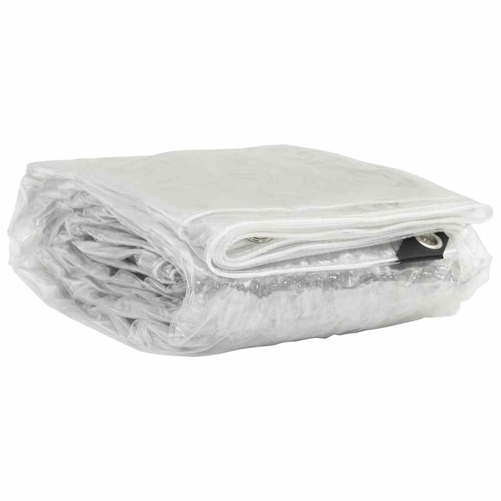 Vidaxl doorzichtige zeildoek met zeilringen 6x6m pvc