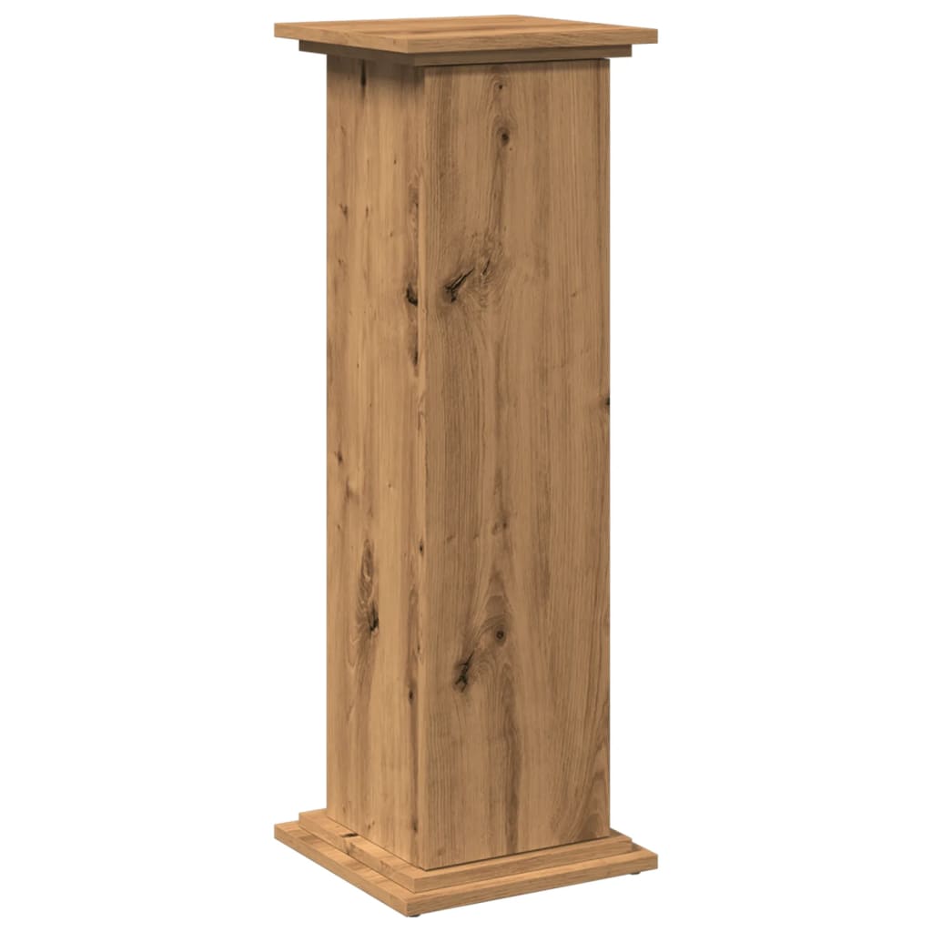 Vidaxl sokkel met opbergruimte 31x30x90 cm hout artisanaal eikenkleur