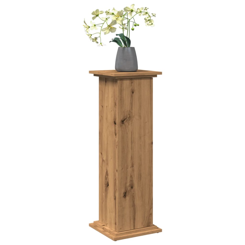 Vidaxl sokkel met opbergruimte 31x30x90 cm hout artisanaal eikenkleur