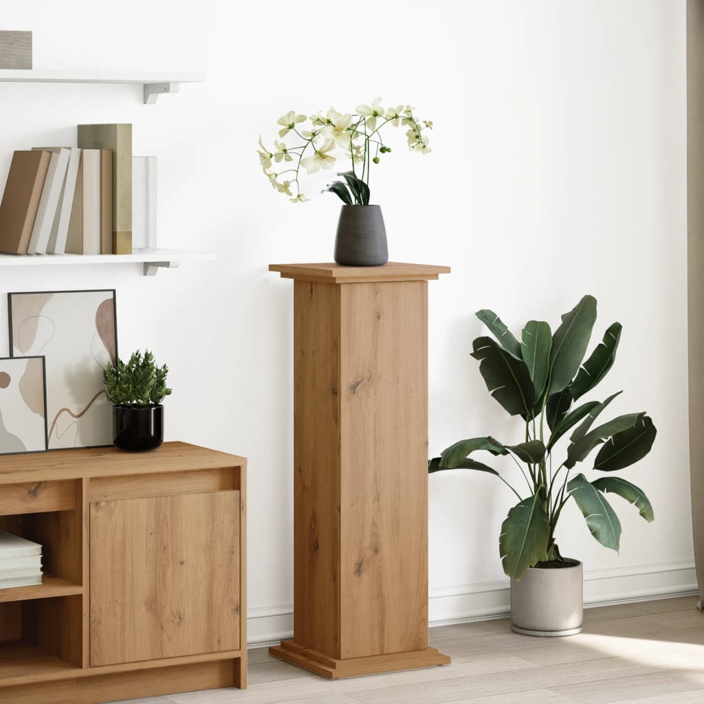 Vidaxl sokkel met opbergruimte 31x30x90 cm hout artisanaal eikenkleur