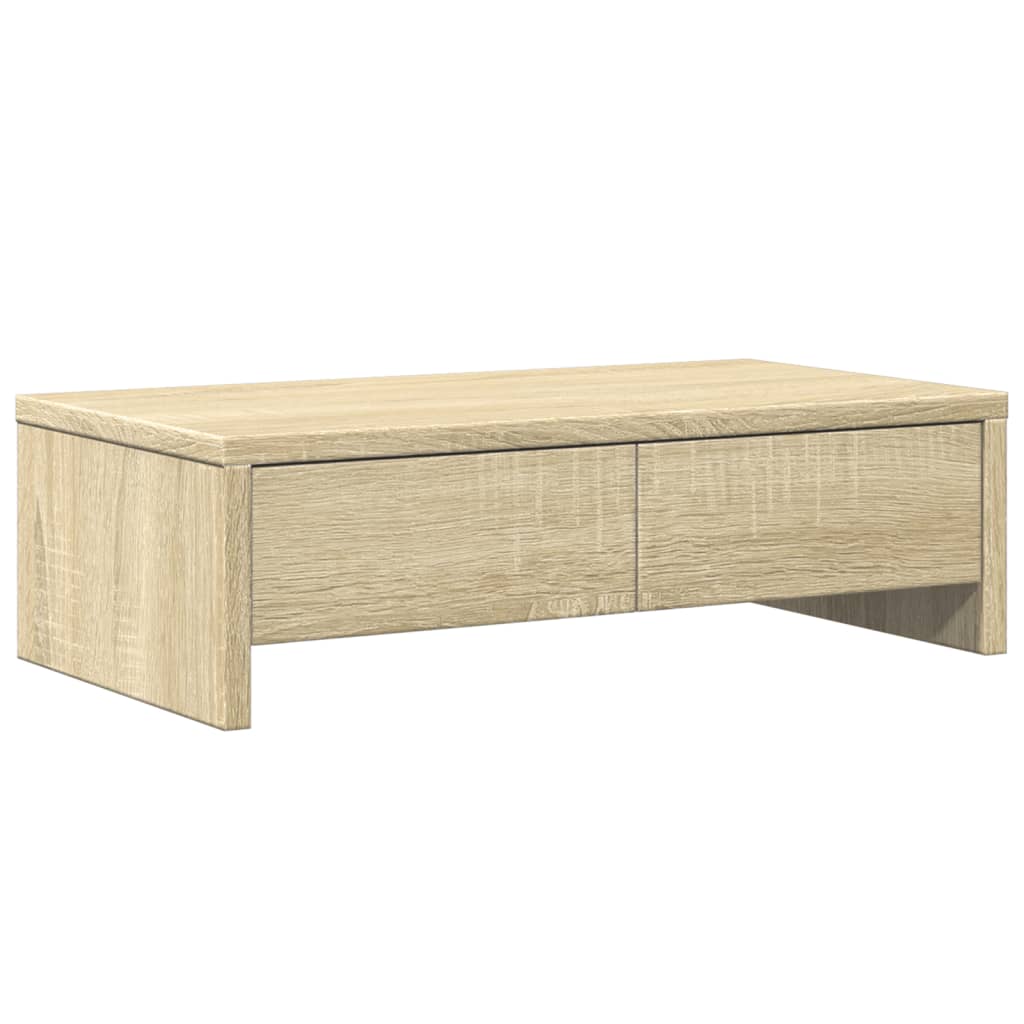 Vidaxl monitorstandaard met laden 50x27x15 cm hout sonoma eikenkleur