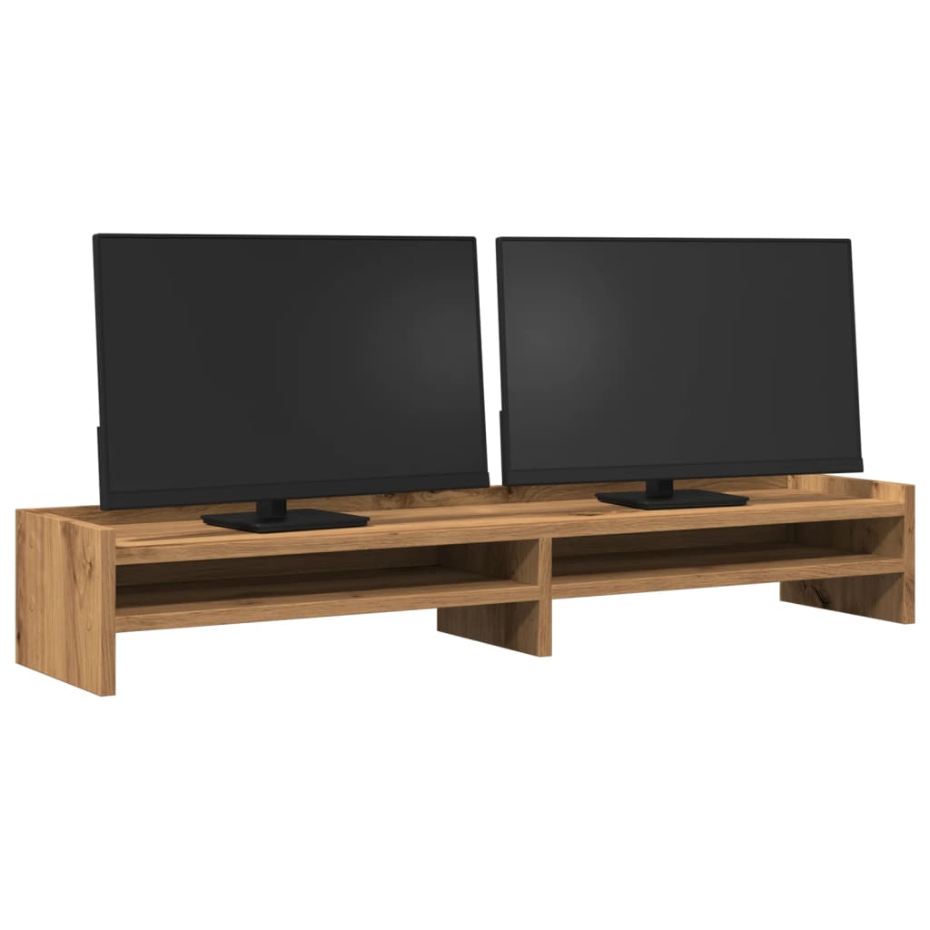 Vidaxl monitorstandaard 100x24x16 cm bewerkt hout ambachtelijk eiken