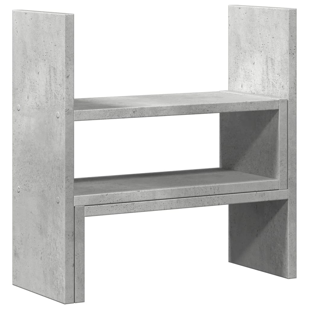 Vidaxl bureau-organizer 40x17x41 cm bewerkt hout betongrijs