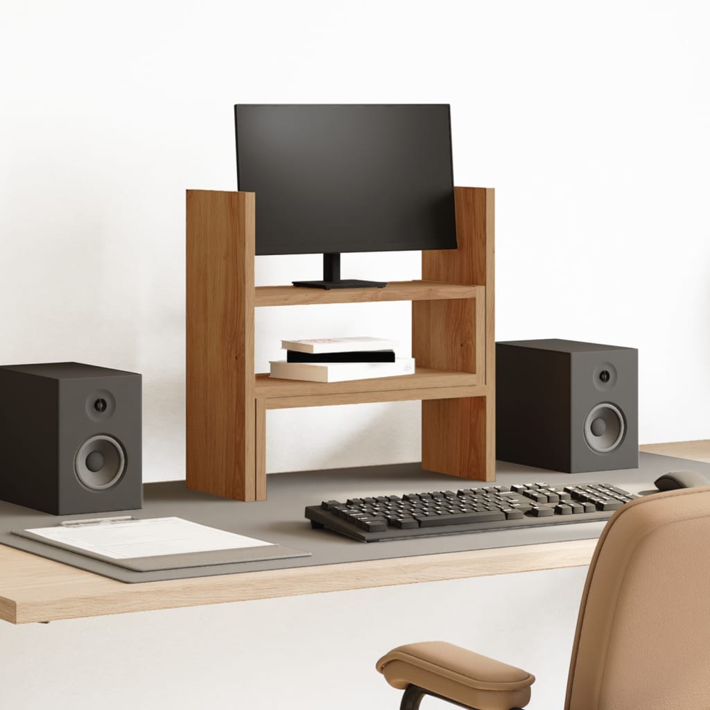 Vidaxl bureau-organizer 40x17x41 cm bewerkt hout artisanaal eiken