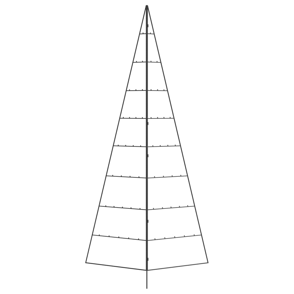 Vidaxl kerstdecoratie kerstboom 210 cm metaal zwart