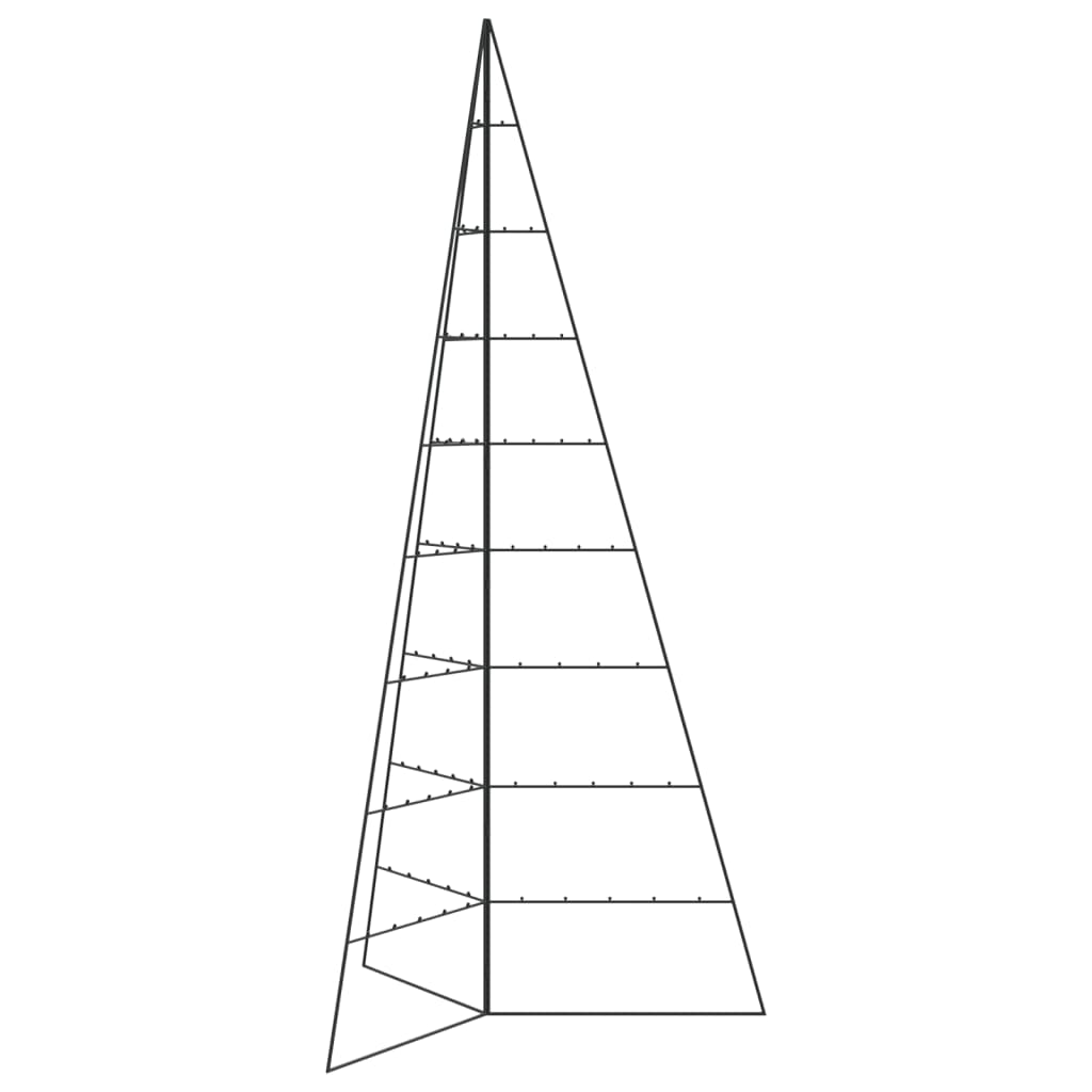 Vidaxl kerstdecoratie kerstboom 210 cm metaal zwart
