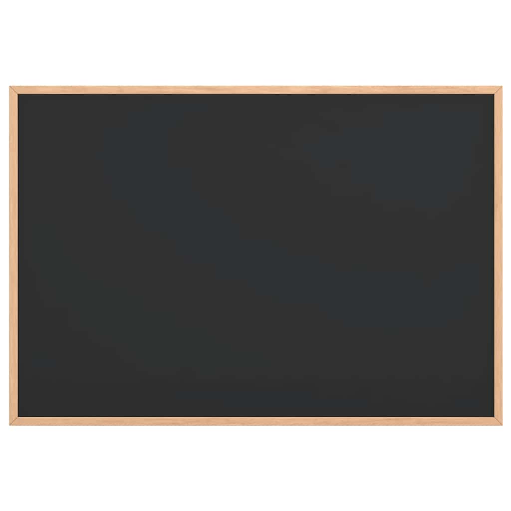 Vidaxl krijtbord met massief grenenhouten frame zwart 80x55 cm