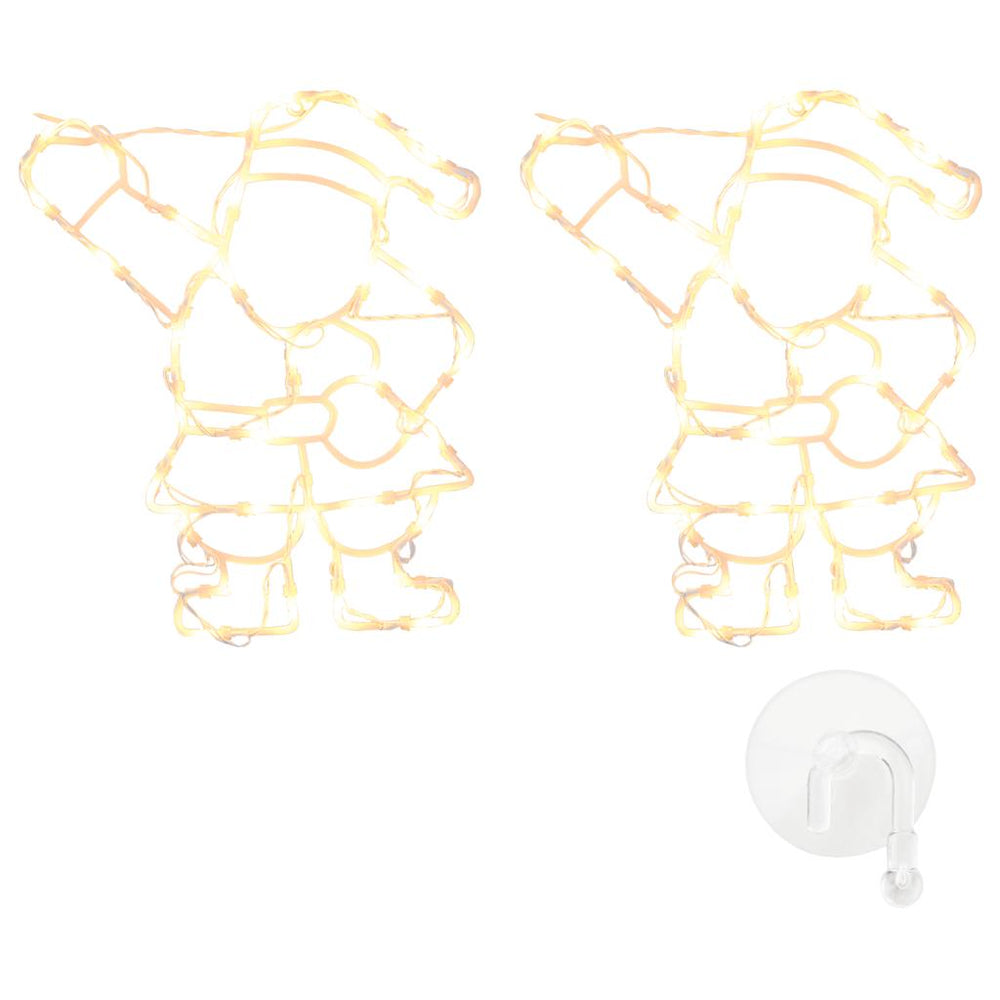 Vidaxl kerstverlichting silhouet van de kerstman2 st 35 leds warm wit