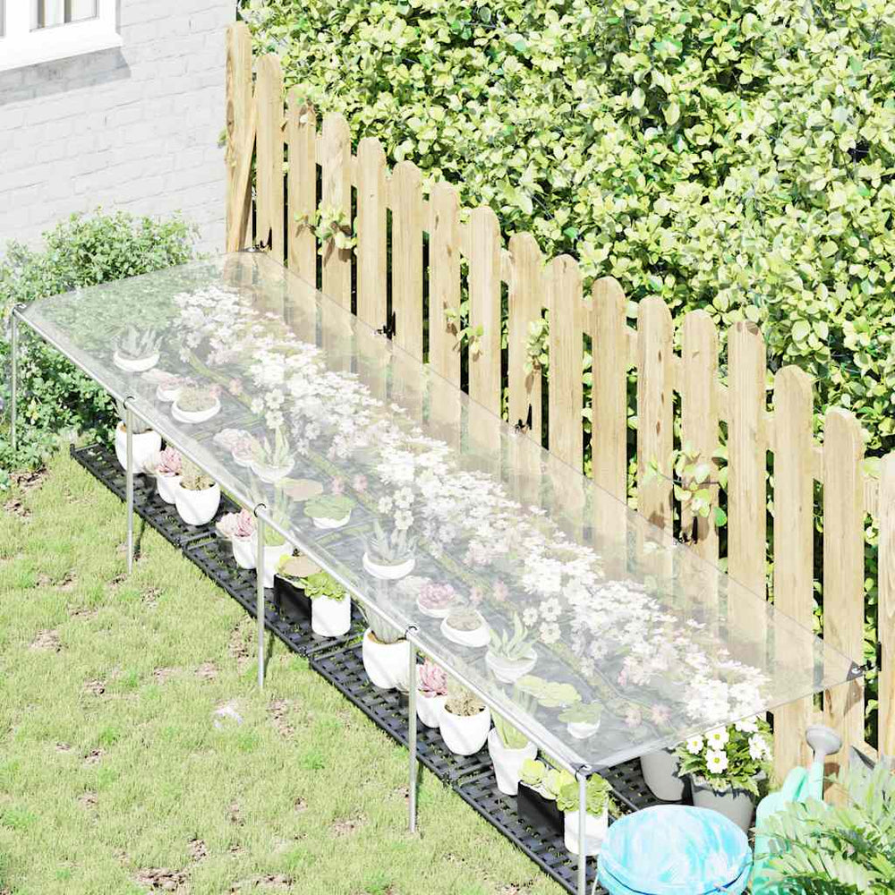 Vidaxl plantenafdekking met zeilringen 1x4 m polyethyleen