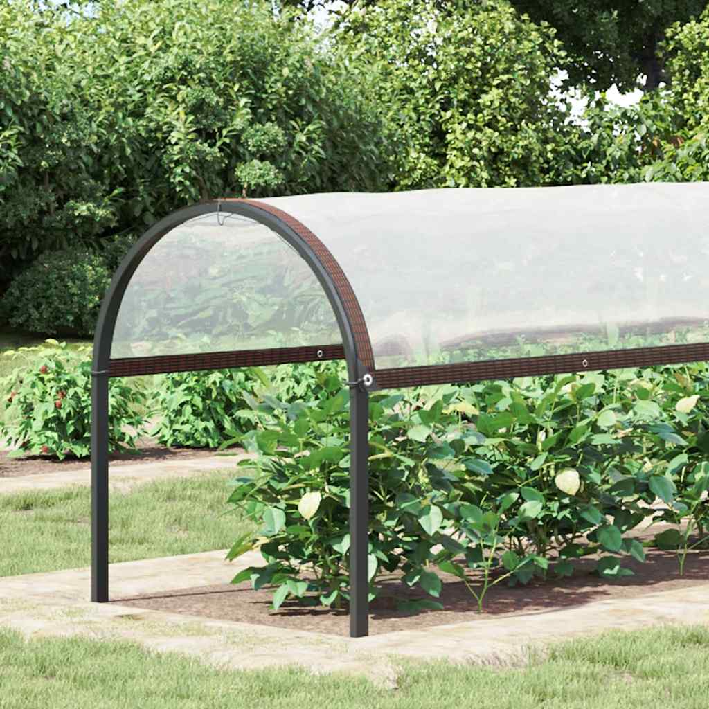 Vidaxl plantenafdekking met zeilringen 2x4 m polyethyleen