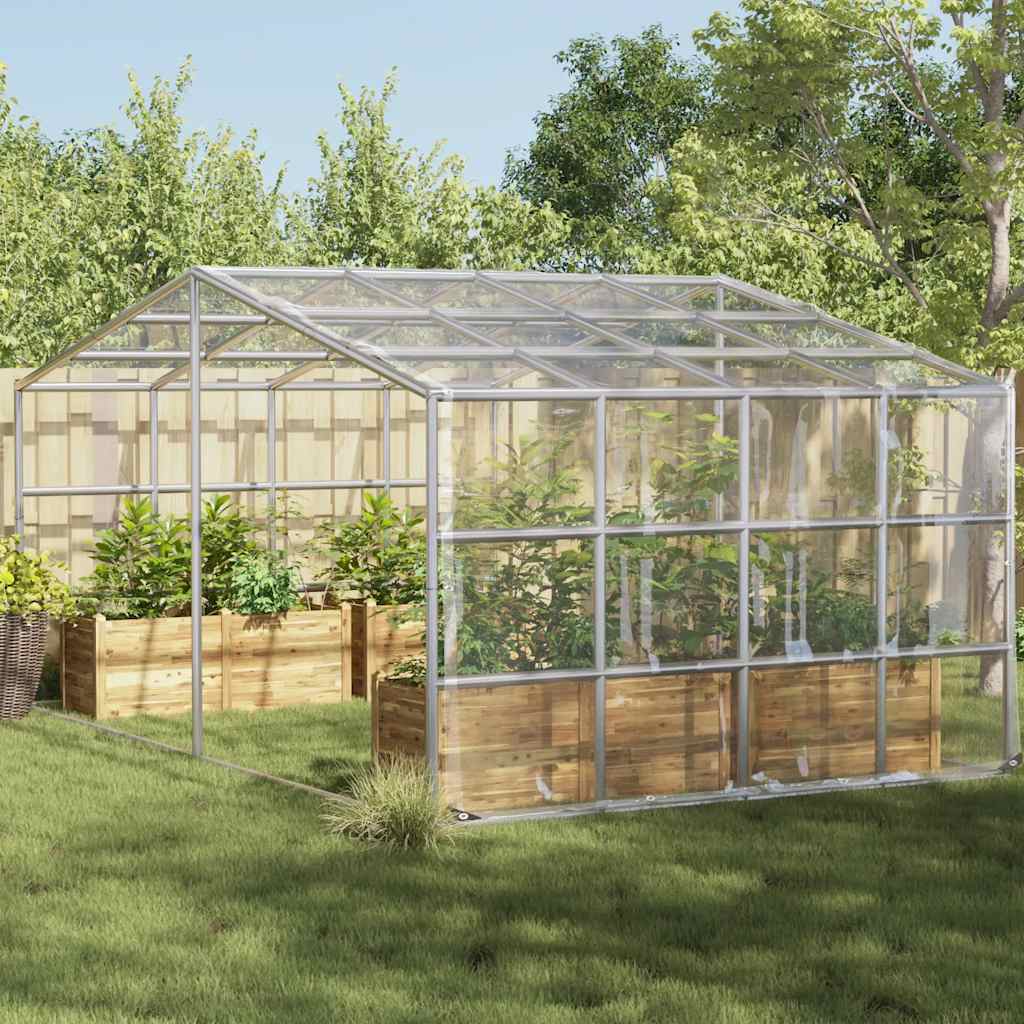 Vidaxl plantenafdekking met zeilringen 3x8 m pvc