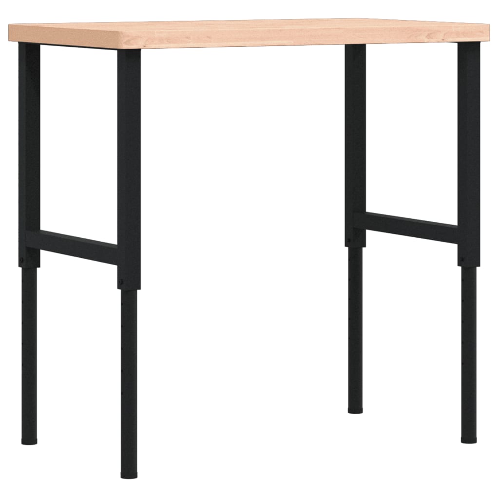 Vidaxl werkbank rechthoekig 100x60x(73-99,5) cm massief beukenhout