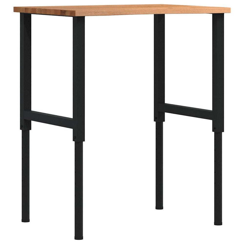 Vidaxl werkbank 80x60x(71,5-98) cm eikenhout lichtbruin