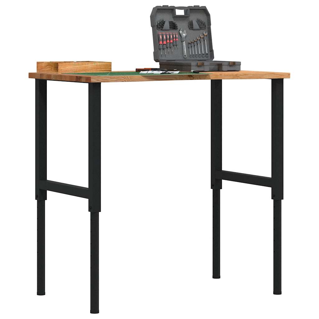 Vidaxl werkbank 100x60x(71,5-98) cm eikenhout lichtbruin