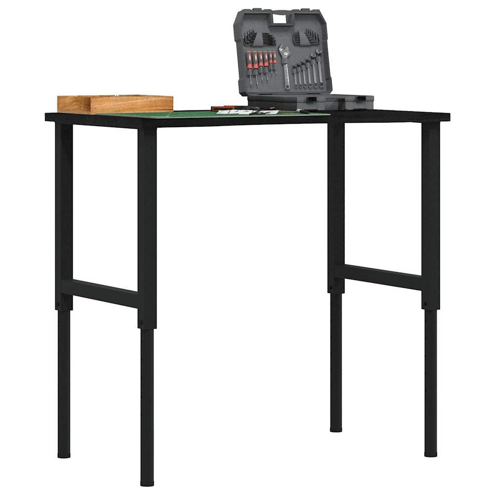 Vidaxl werkbank 100x60x(71,5-98) cm eikenhout donkerbruin