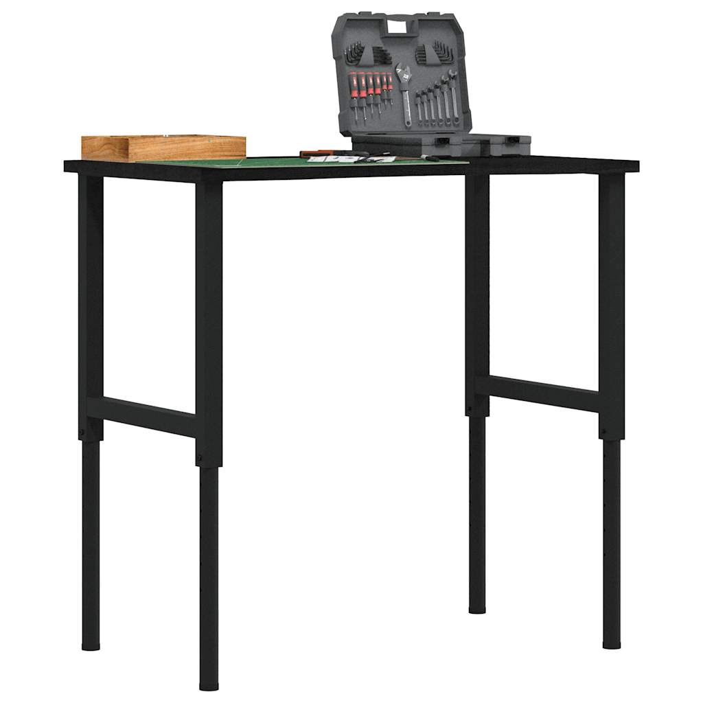 Vidaxl werkbank 100x60x(71,5-98) cm eikenhout donkerbruin
