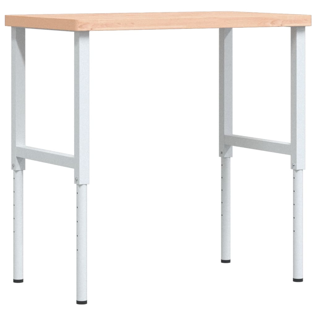 Vidaxl werkbank rechthoekig 100x60x(73-99,5) cm massief beukenhout