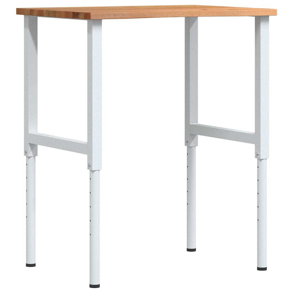 Vidaxl werkbank 80x60x(71,5-98) cm eikenhout lichtbruin