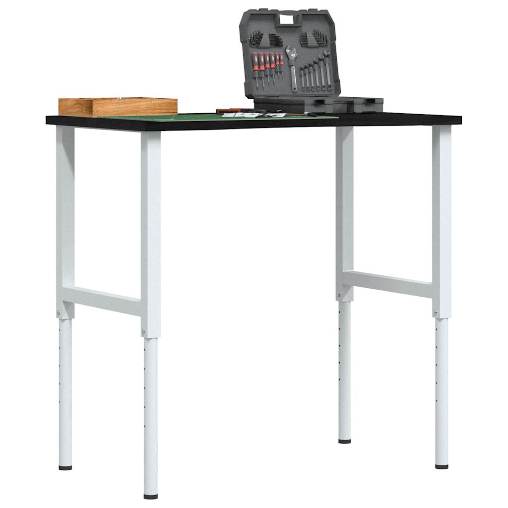 Vidaxl werkbank 100x60x(71,5-98) cm eikenhout donkerbruin