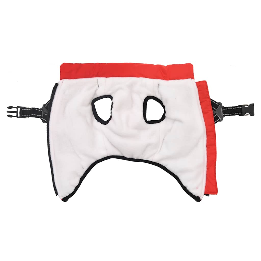 Vidaxl hondenjas met harnas waterdicht reflecterend rood l36