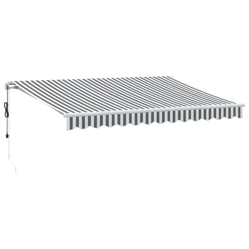 Vidaxl luifel automatisch uittrekbaar 350x250 cm antracietkleur en wit