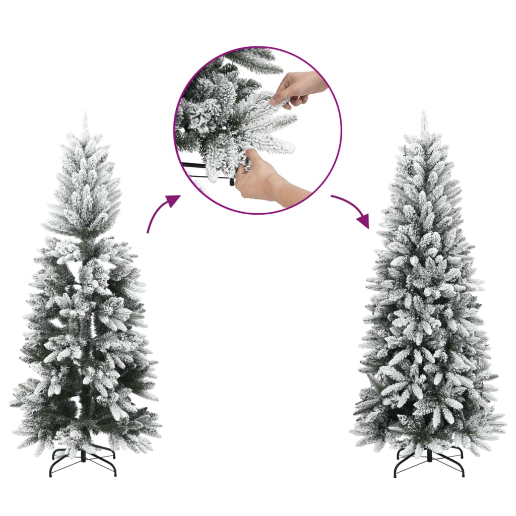 Vidaxl kunstkerstboom met sneeuw klein 120 cm pvc en pe