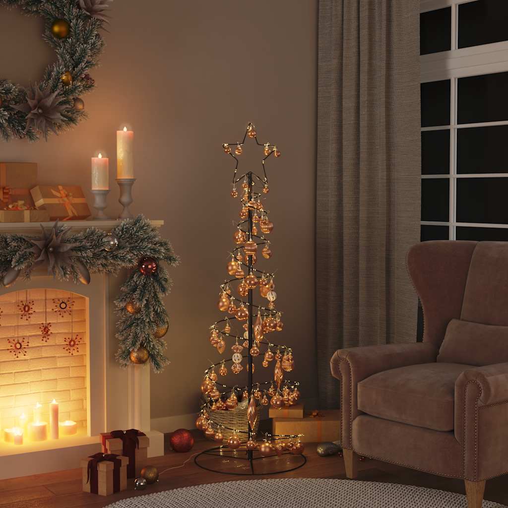 VidaXL Kerstballen 98 st Ø3 4 6 cm koper