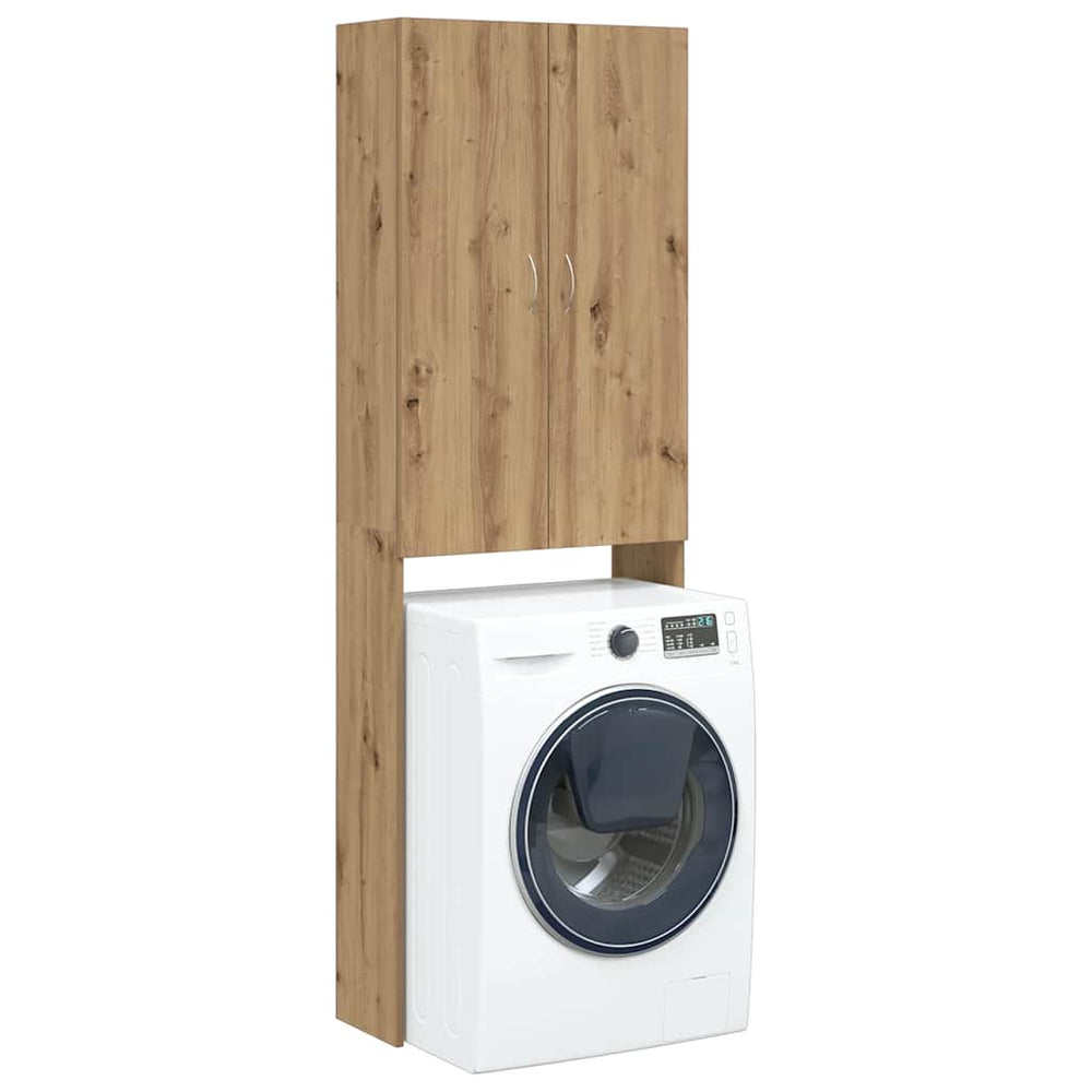 Vidaxl wasmachinekast 64x25,5x190 cm artisanaal eikenkleur