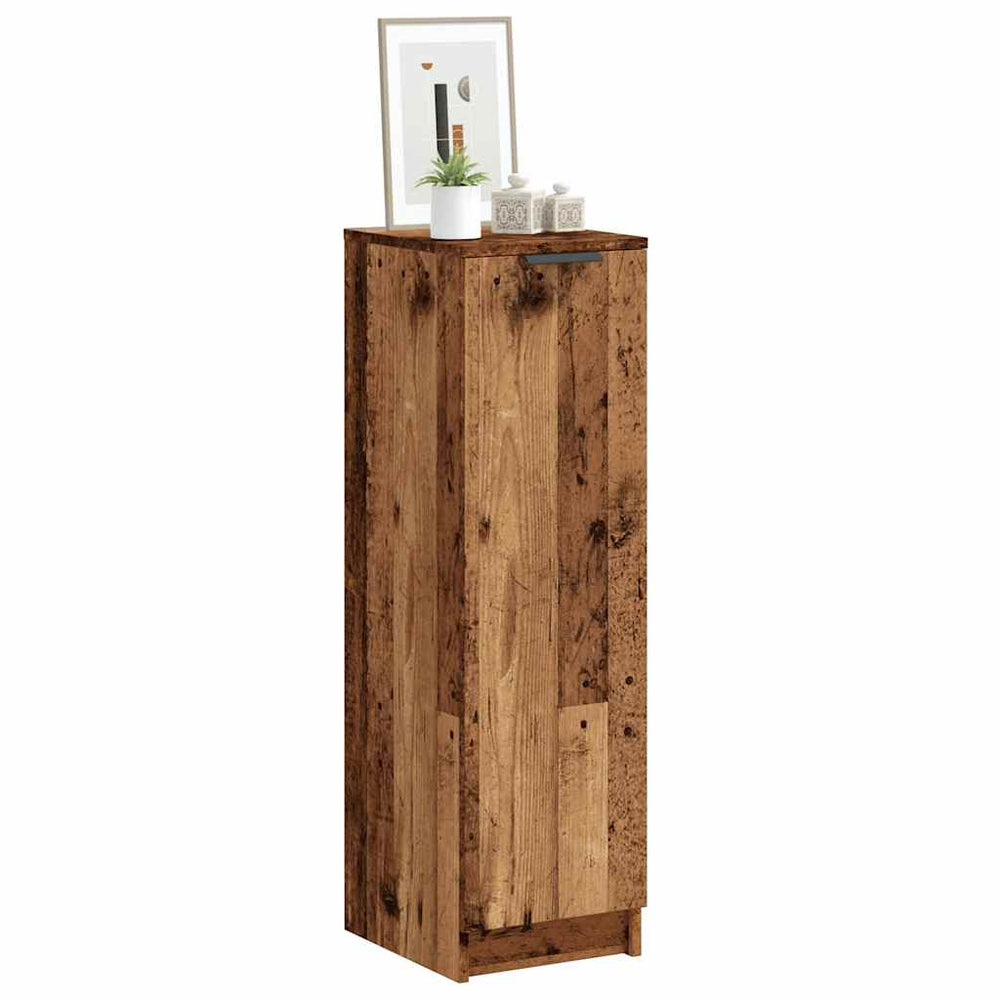 Vidaxl schoenenkast 29,5x35x100,5 cm bewerkt hout oud houtkleurig