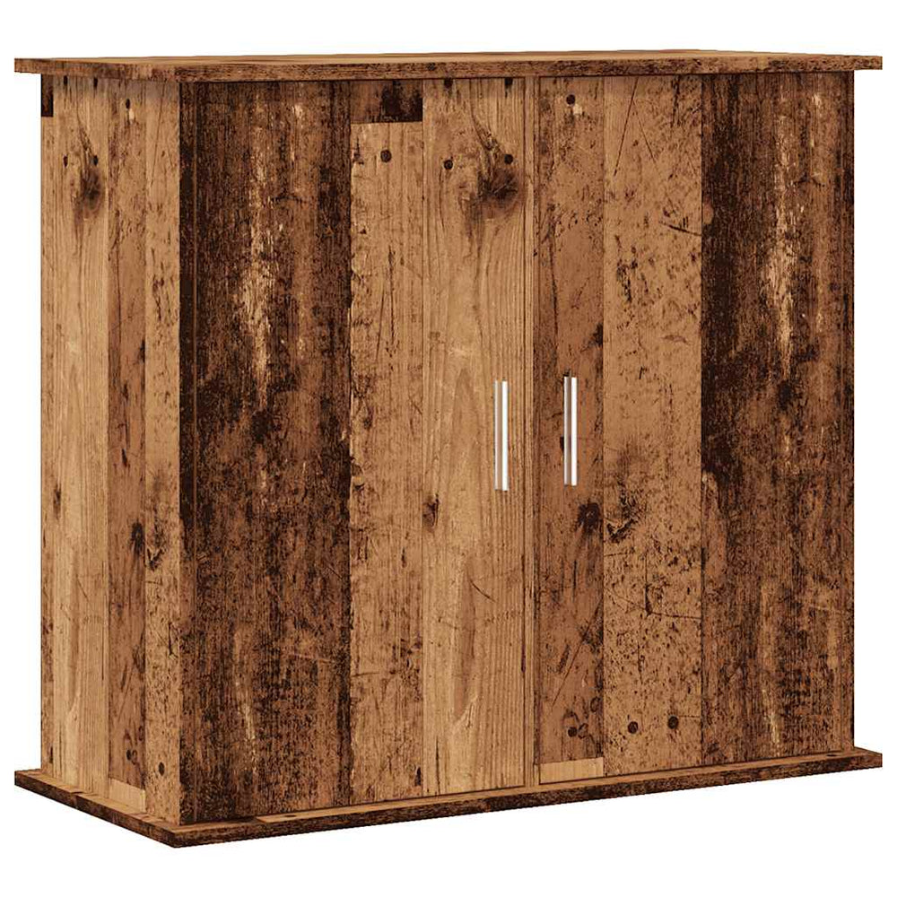 Vidaxl aquariumstandaard 81x36x73 cm bewerkt hout oud houtkleurig