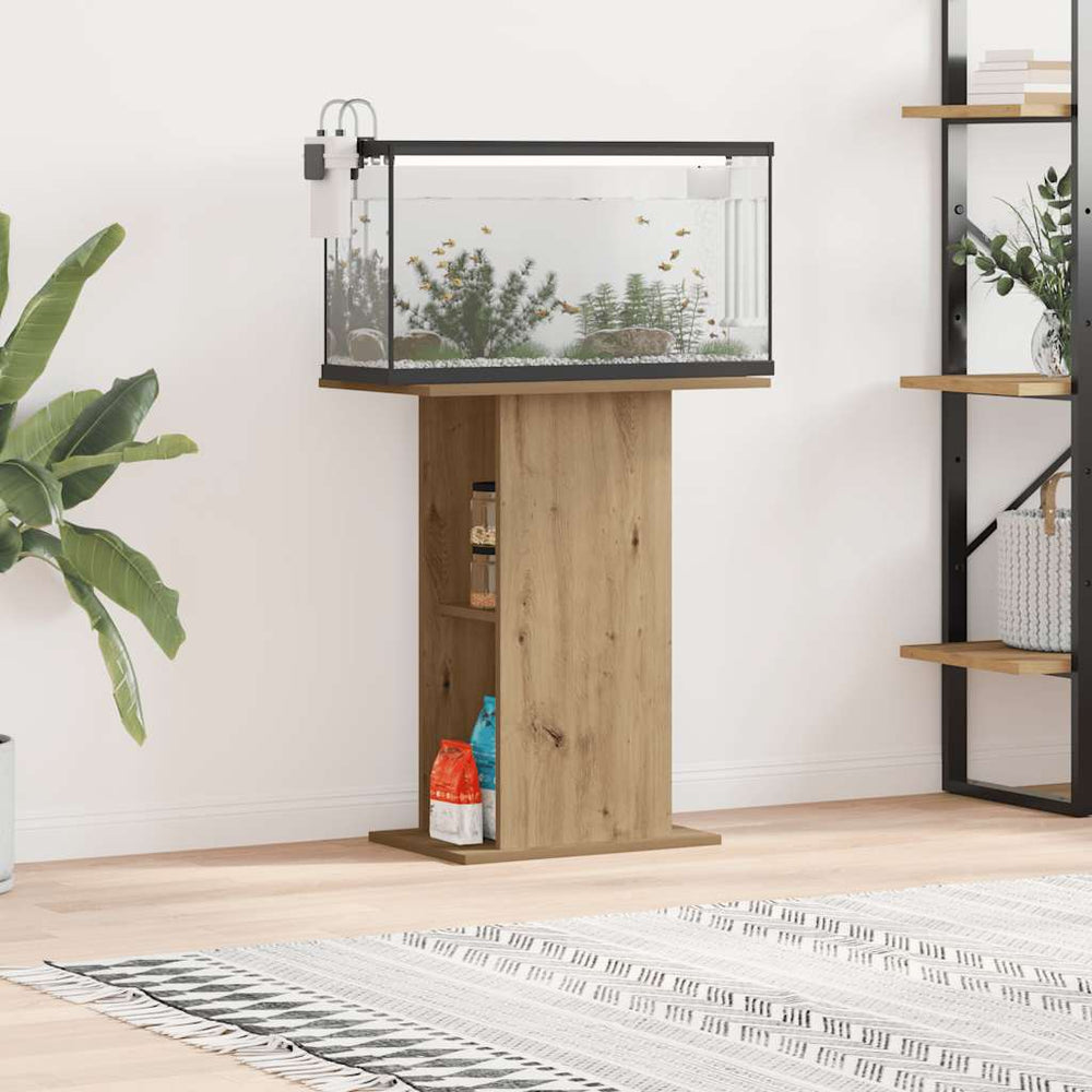Vidaxl aquariumstandaard 36x60,5x72,5 cm bewerkt hout ambachtelijk eiken