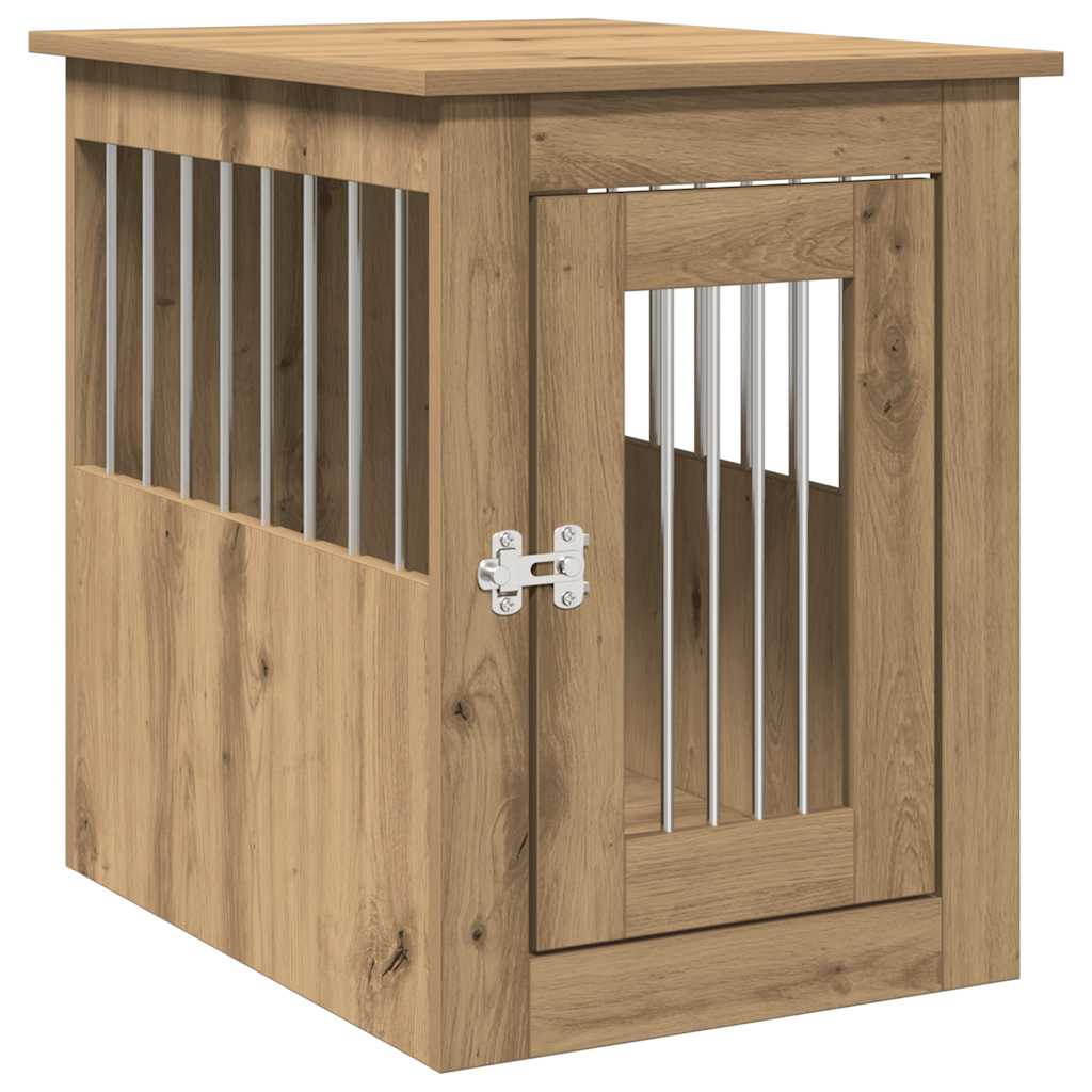 Vidaxl hondenbench 45x62x59 cm bewerkt hout ambachtelijk eikenkleurig