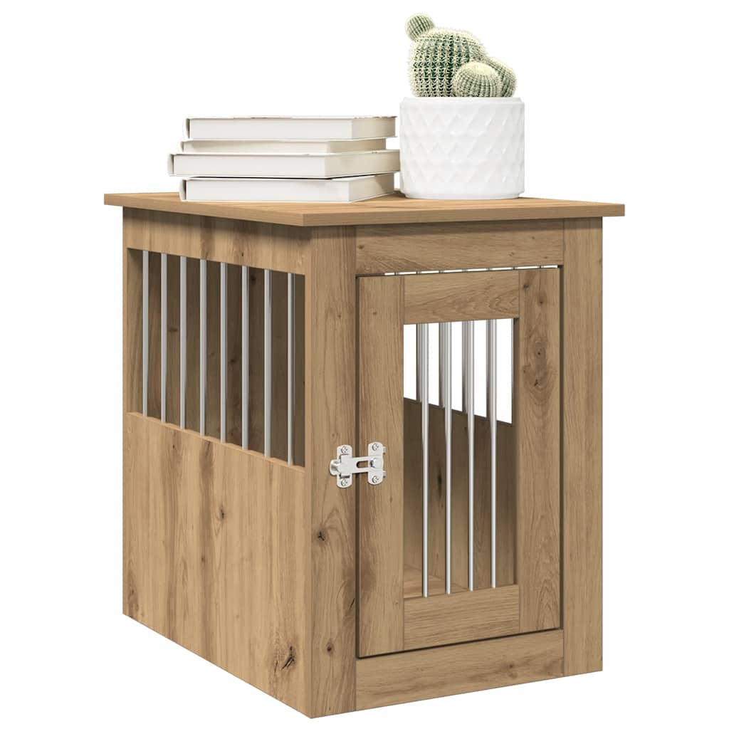 Vidaxl hondenbench 45x62x59 cm bewerkt hout ambachtelijk eikenkleurig