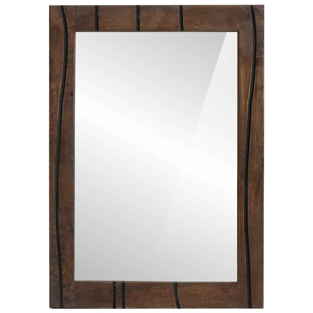 Vidaxl badkamer spiegel wandgemonteerd bruin 70 x 50 x 2,5 cm