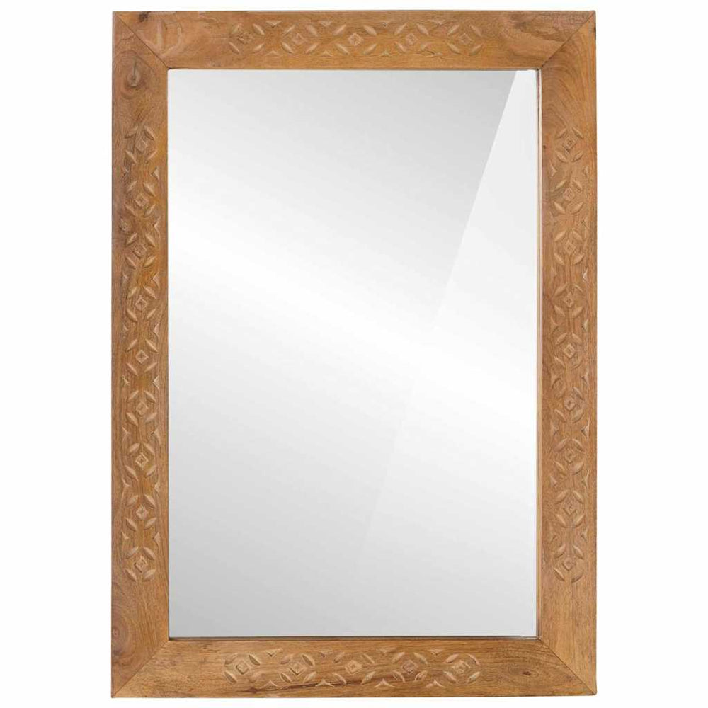 Vidaxl badkamer spiegel met spiegel licht bruin 70 x 50 x 2,5 cm