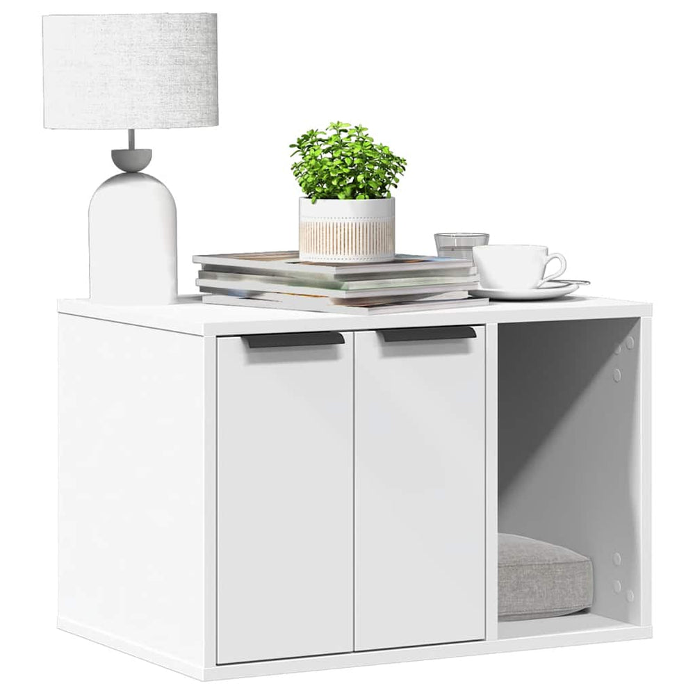 Vidaxl kattenbakkast 60x40x40 cm bewerkt hout wit